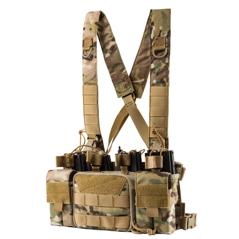 Chest Rig com Arnês em X - Airsoft